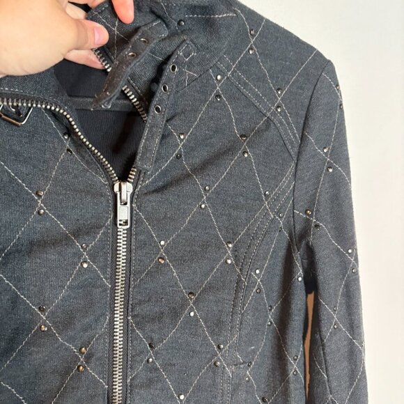 Free People Moto Buckle Quilted Studded Jacket - Picture 3 of 6